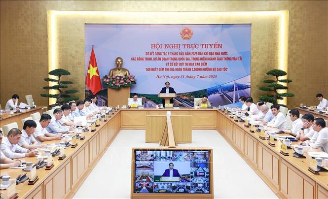 Thủ tướng Phạm Minh Chính chủ trì hội nghị. Ảnh: Dương Giang/TTXVN