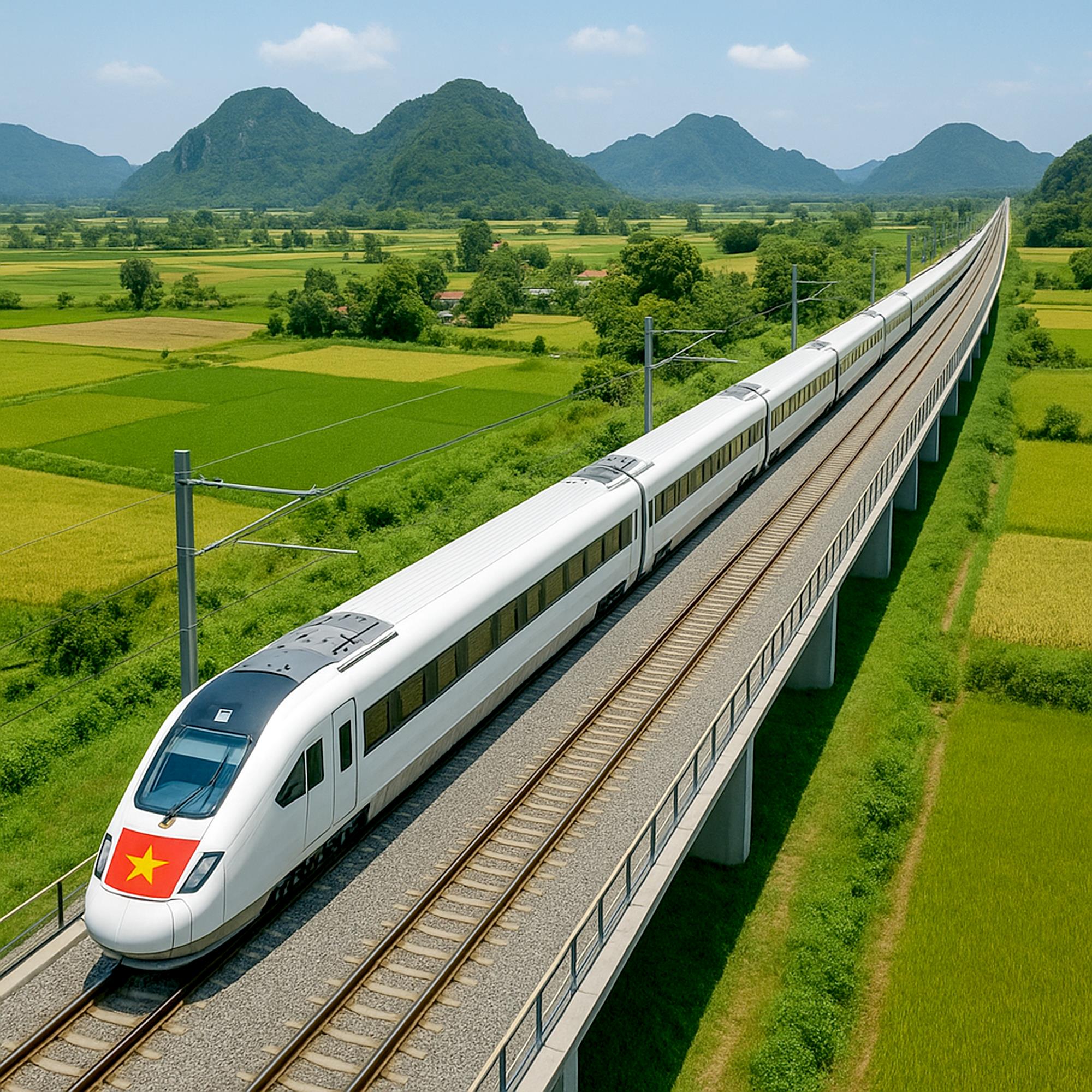 Luật Đường sắt 2025 đã có các quy định nhằm thúc đẩy, khuyến khích phát triển công nghiệp đường sắt, chuyển giao khoa học công nghệ - Ảnh: Vẽ Al