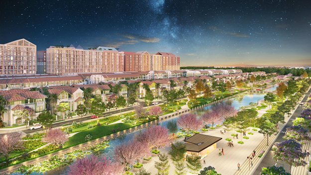Phân khu Flora Avenue cùng chuỗi sản phẩm nhà phố, biệt thự, căn hộ cao tầng tại Sun Urban City. (Ảnh: Sun Property)  