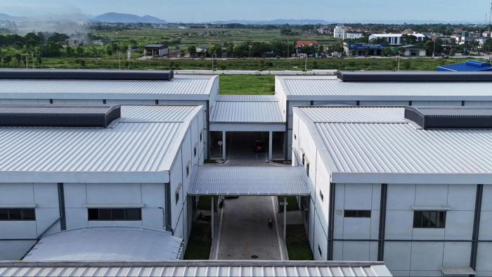 Nhà máy dệt may Nam Ích Thái Thắng sử dụng hơn 64.000m² tôn mạ nhôm kẽm nhúng nóng phủ màu của Hòa Phát  