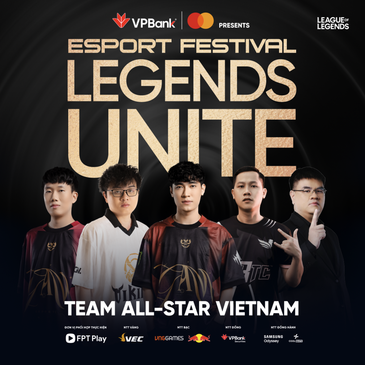 Đội hình trong mơ của All-Star Vietnam thi đấu với T1.  