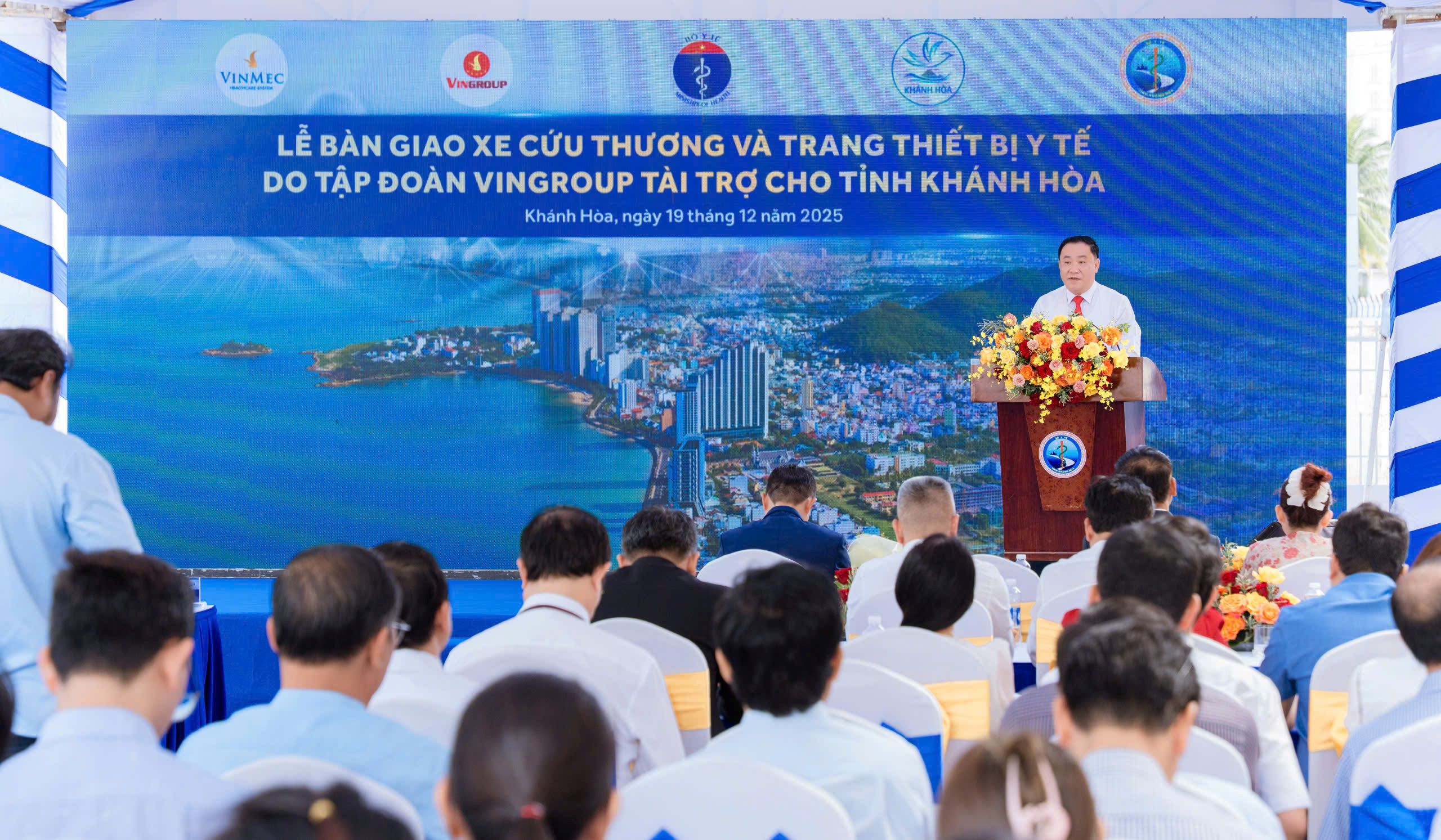 BSCKII. Trịnh Ngọc Hiệp - Ph&oacute; Gi&aacute;m đốc Sở Y tế tỉnh Kh&aacute;nh H&ograve;a - ph&aacute;t biểu tại buổi lễ. &nbsp;
