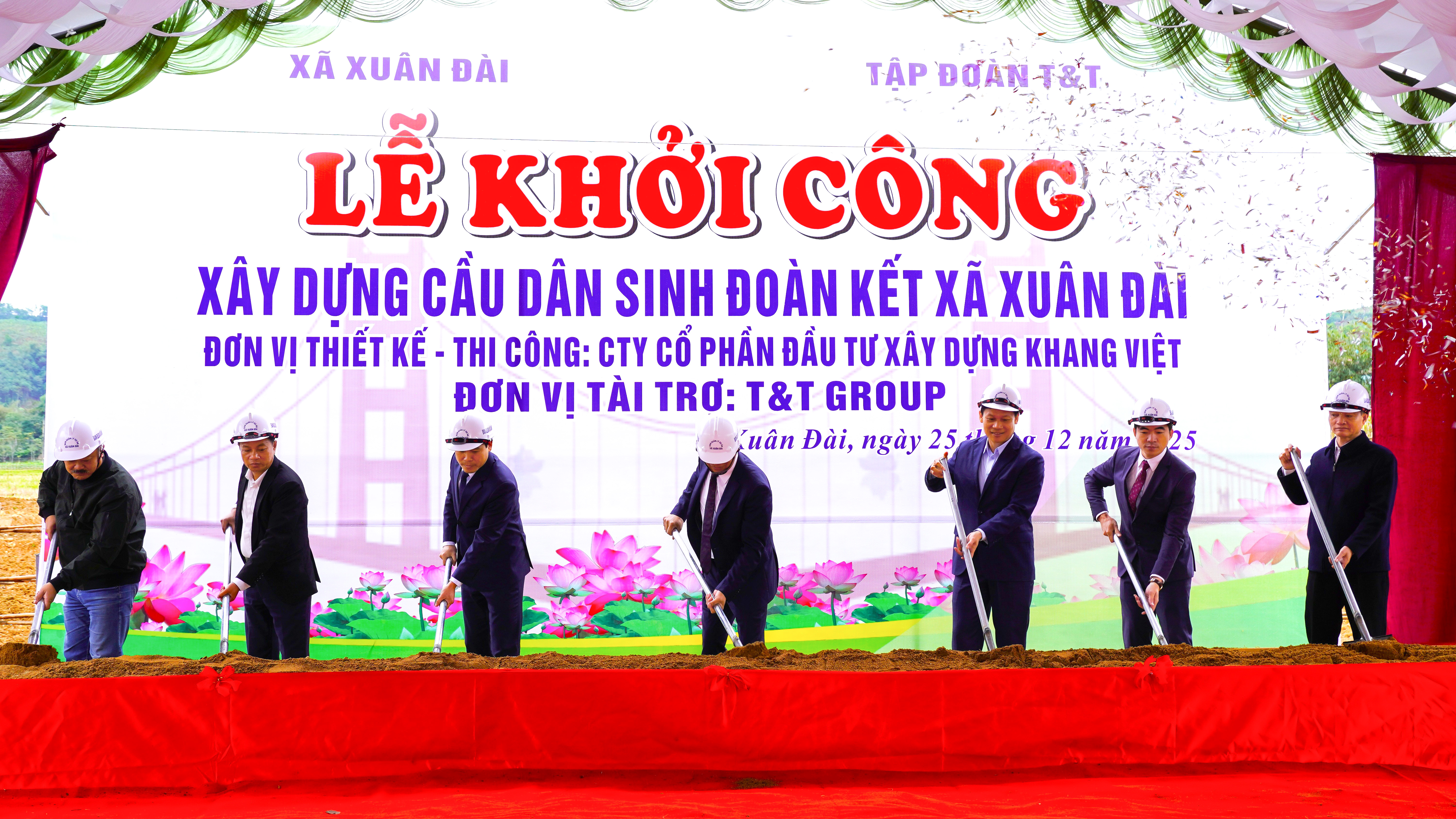 Khởi c&ocirc;ng x&acirc;y cầu Đo&agrave;n Kết, x&atilde; Xu&acirc;n Đ&agrave;i, tỉnh Ph&uacute; Thọ &nbsp;
