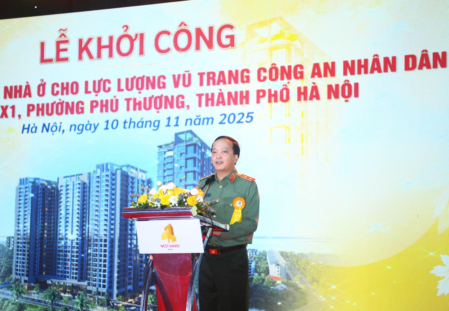 Thứ trưởng Đặng Hồng Đức phát biểu tại buổi lễ. (Ảnh: Bộ Công an)
