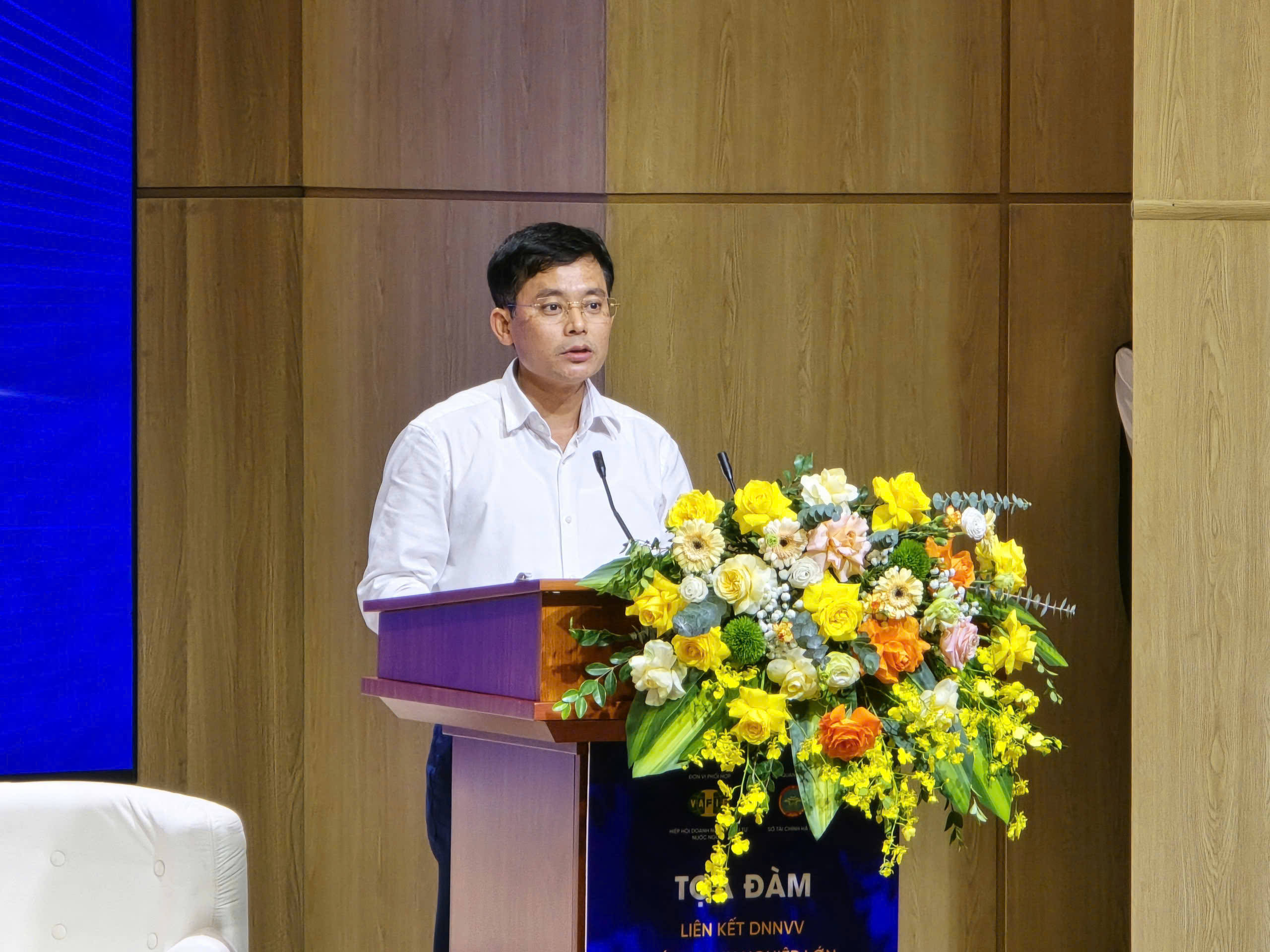 Ông Mai Công Quyền - Phó Giám đốc Sở Tài chính Hà Nội phát biểu khai mạc.