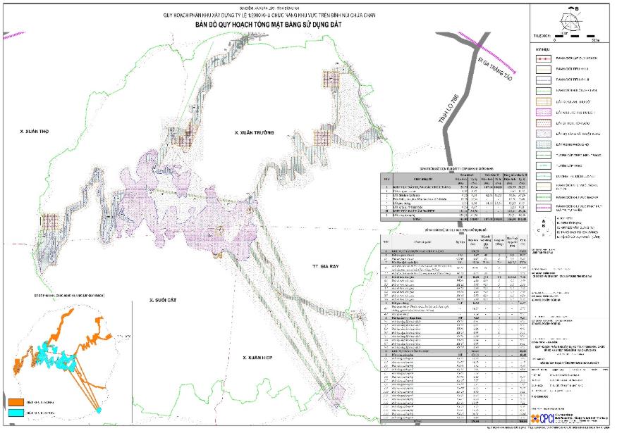 Bản đồ quy hoạch tổng mặt bằng sử dụng đất.