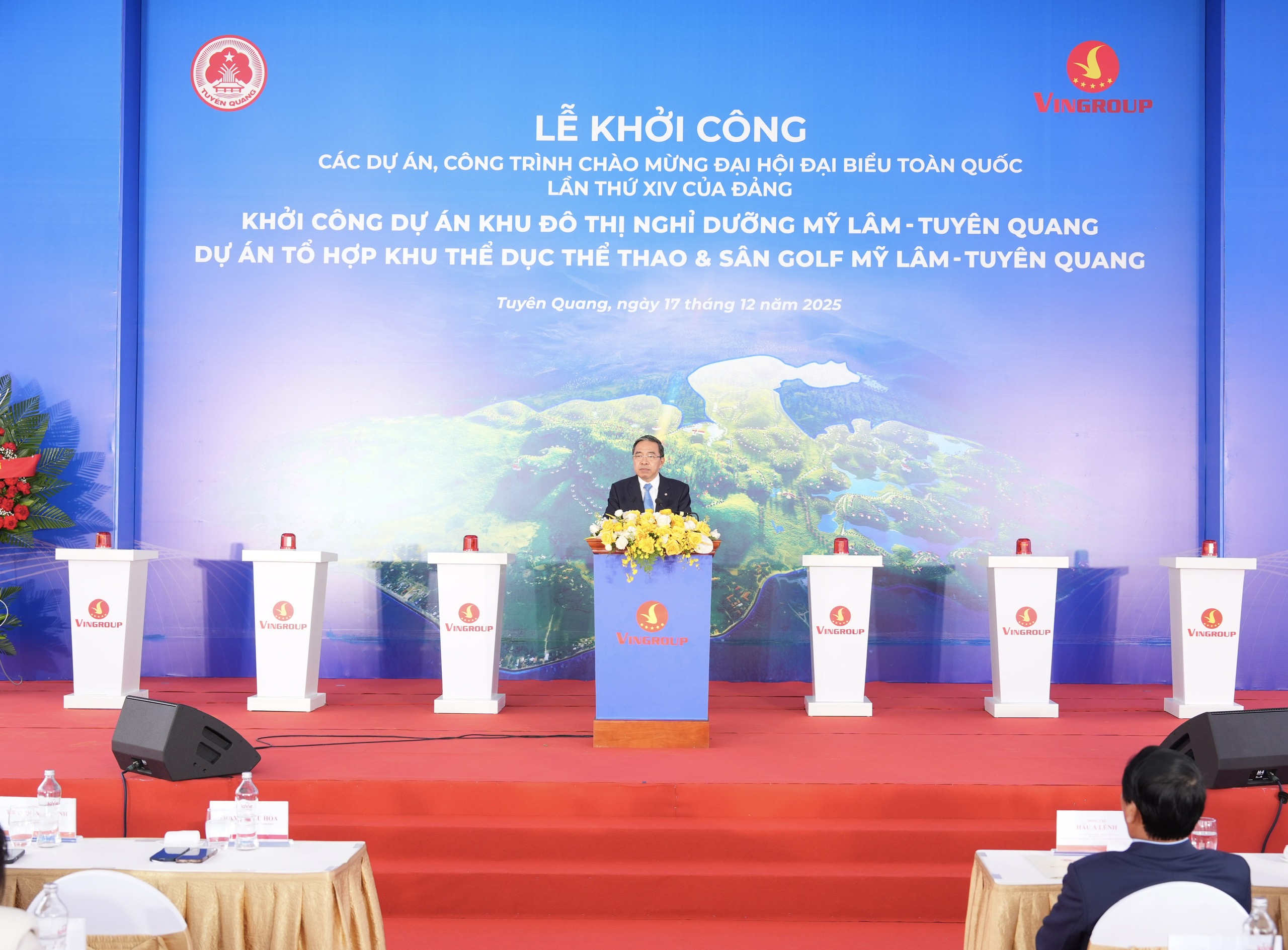 &Ocirc;ng Phạm Thiếu Hoa - Chủ tịch Hội đồng Quản trị C&ocirc;ng ty CP Vinhomes chia sẻ tại buổi lễ.