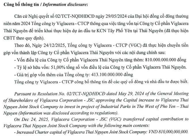 Viglacera Thái Nguyên được chấp thuận làm nhà đầu tư khu công nghiệp gần 5.400 tỷ đồng - Ảnh 1