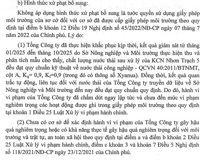 Vi phạm trong lĩnh vực môi trường và thuế, Công ty Idico (IDC) nhận án phạt nặng - Ảnh 3