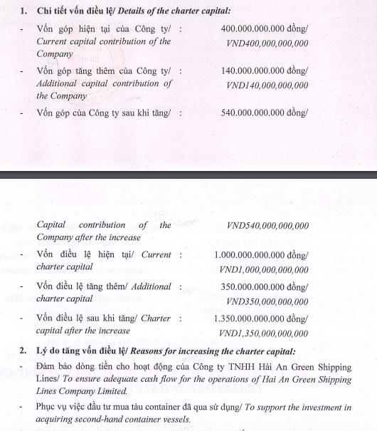 Vận tải và Xếp dỡ Hải An (HAH) rót thêm 140 tỷ đồng vào Hải An Green Shipping Lines - Ảnh 1