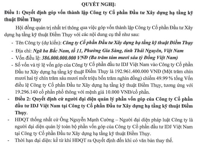Lãi bán niên 'đi lùi', Đầu tư IDJ Việt Nam (IDJ) dự định góp gần 193 tỷ lập công ty xây dựng hạ tầng kỹ thuật - Ảnh 1