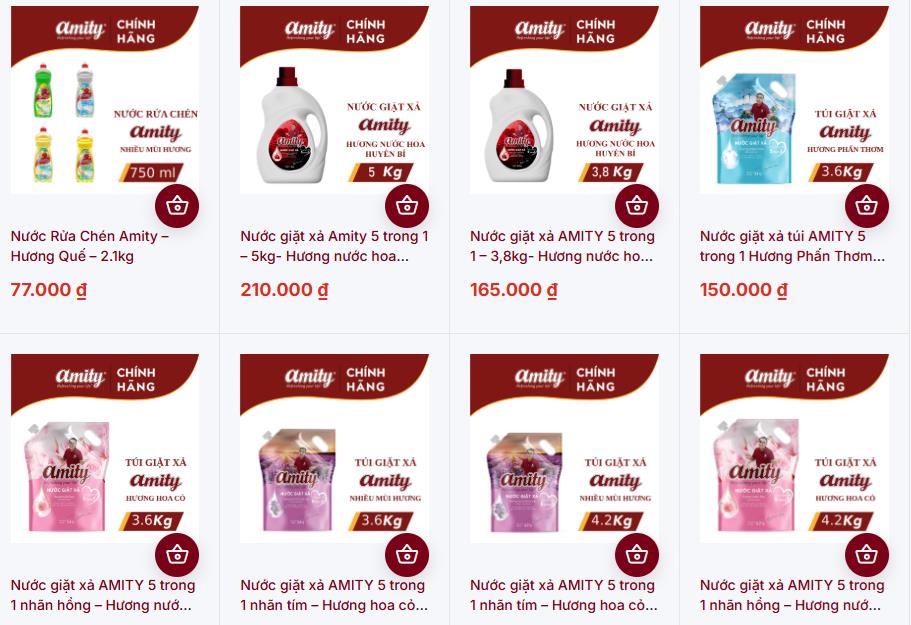 Sản phẩm của Công ty được quảng cáo, bán trên trang website.