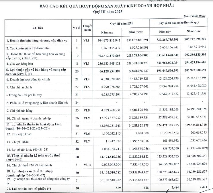 Cảng Quy Nhơn (QNP) báo lãi quý III/2025 tăng hơn 38%, đạt 35,1 tỷ đồng - Ảnh 1 Cảng Quy Nhơn (QNP) báo lãi quý III/2025 tăng hơn 38%, đạt 35,1 tỷ đồng - Ảnh 1