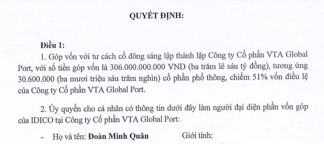 Idico (IDC) dự kiến 'rót' hơn 300 tỷ đồng góp vốn công ty con - Ảnh 1 Idico (IDC) dự kiến 'rót' hơn 300 tỷ đồng góp vốn công ty con - Ảnh 1