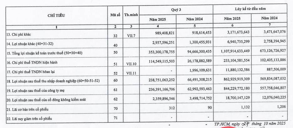 Đẩy mạnh kinh doanh các mặt hàng, Đạm Phú Mỹ (DPM) báo lãi quý III/2025 gấp 3,6 lần cùng kỳ - Ảnh 2