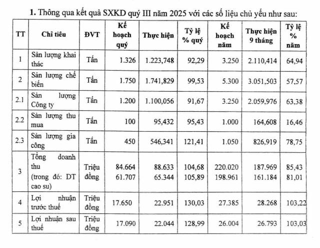 Cao su Hòa Bình (HRC) đặt mục tiêu lãi sau thuế quý IV/2025 đạt 4,5 tỷ đồng - Ảnh 1