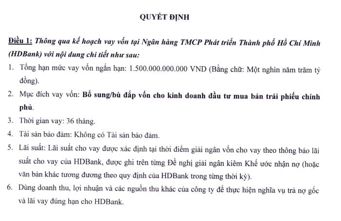 Chứng khoán FPT (FTS) chốt vay ngân hàng 1.500 tỷ đồng để bổ sung vốn, kinh doanh đầu tư mua trái phiếu - Ảnh 1