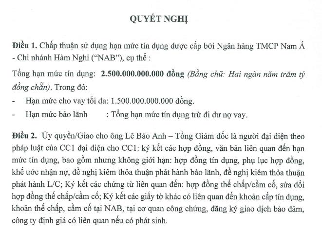 Tổng Công ty Xây dựng Số 1 (CC1) tiếp tục được cấp hạn mức tín dụng 2.500 tỷ - Ảnh 1