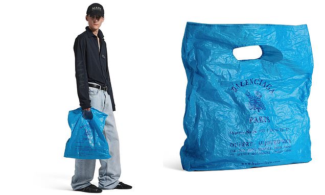Chiếc túi Marché Packable Tote Bag trong bộ sưu tập Mùa Đông 2025 với giá bán 995 USD. Ảnh: Balenciaga. Chiếc túi "Marché Packable Tote Bag" trong bộ sưu tập Mùa Đông 2025 với giá bán 995 USD. Ảnh: Balenciaga.
