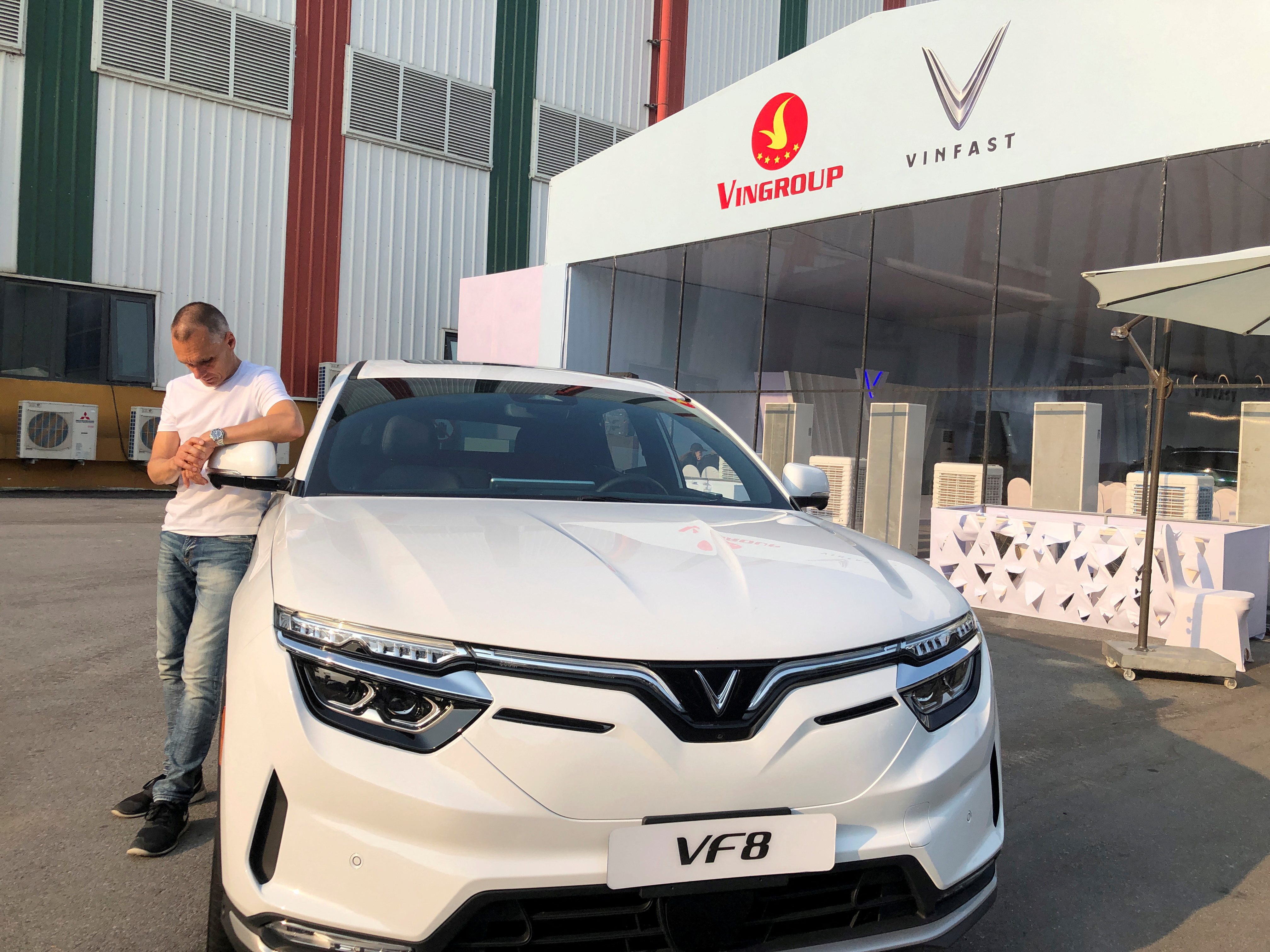 Mẫu xe thể thao chạy điện VF8 của Vinfast. Ảnh: Reuters.&nbsp;