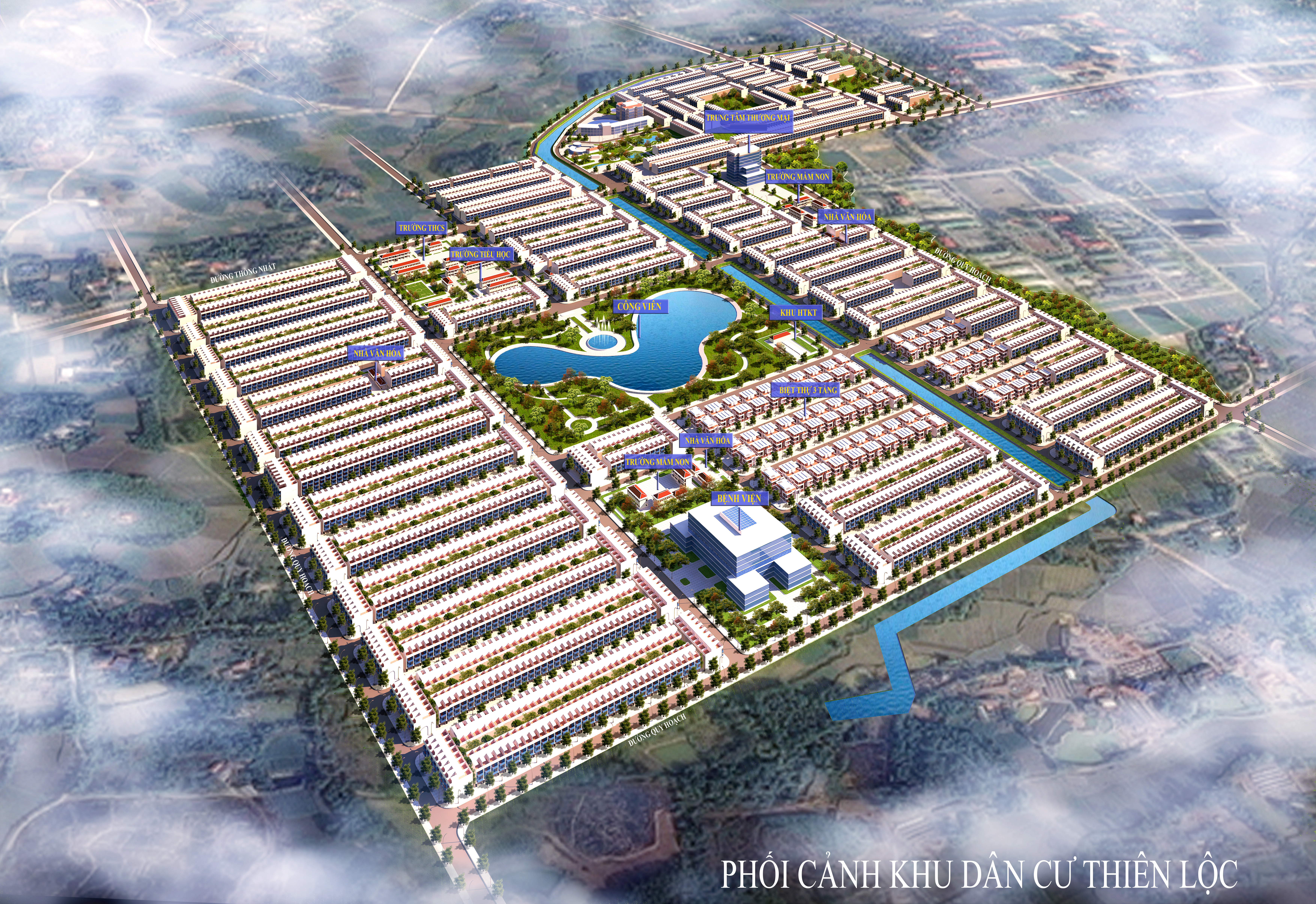 Phối cảnh Khu dân cư Thiên Lộc - Thành phố Sông Công