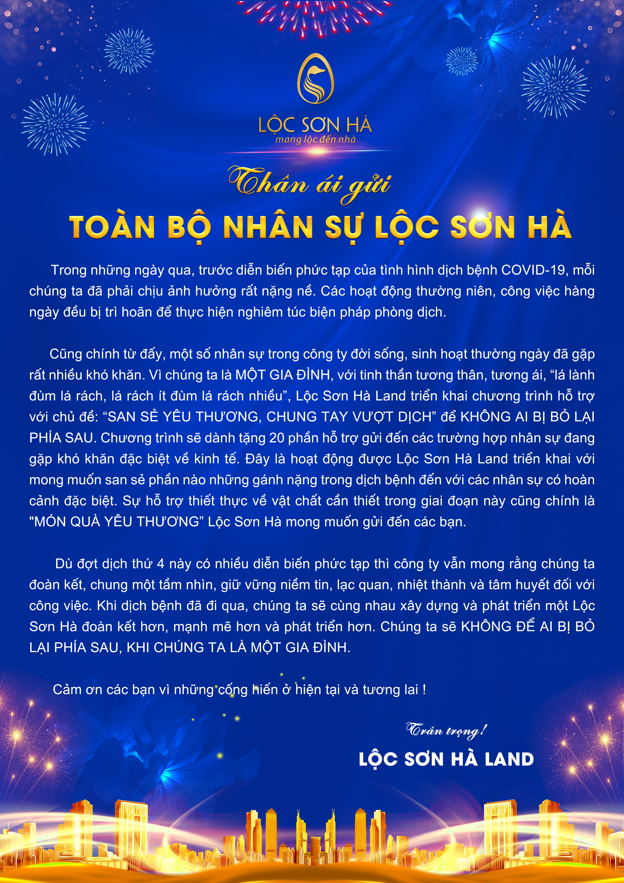 Lộc Sơn H&#224;: “ San sẻ y&#234;u thương, chung tay vượt dịch”  - Ảnh 1