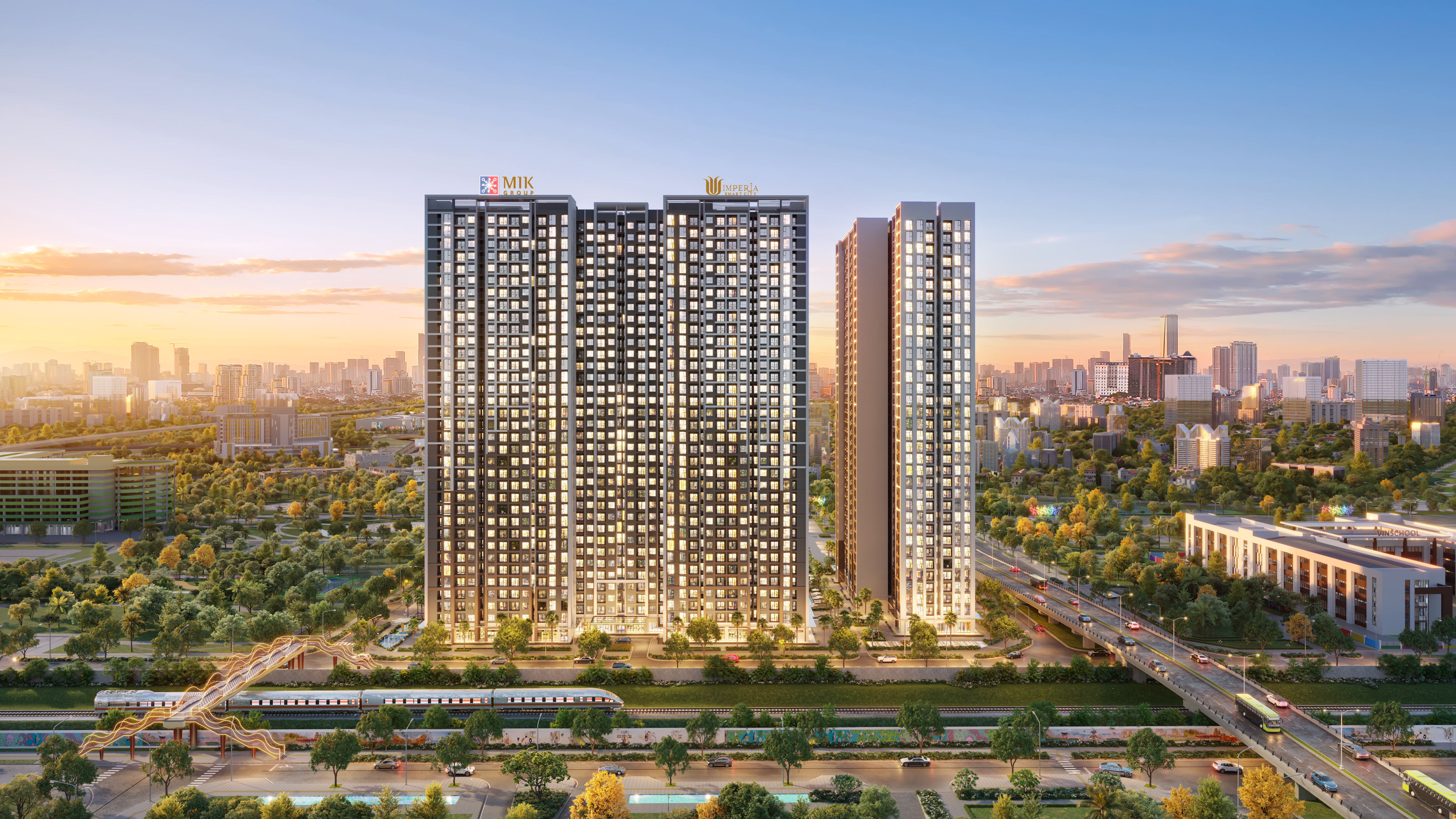 Phối cảnh ph&acirc;n khu The Sola Park &ndash; Imperia Smart City giai đoạn 2 &nbsp;