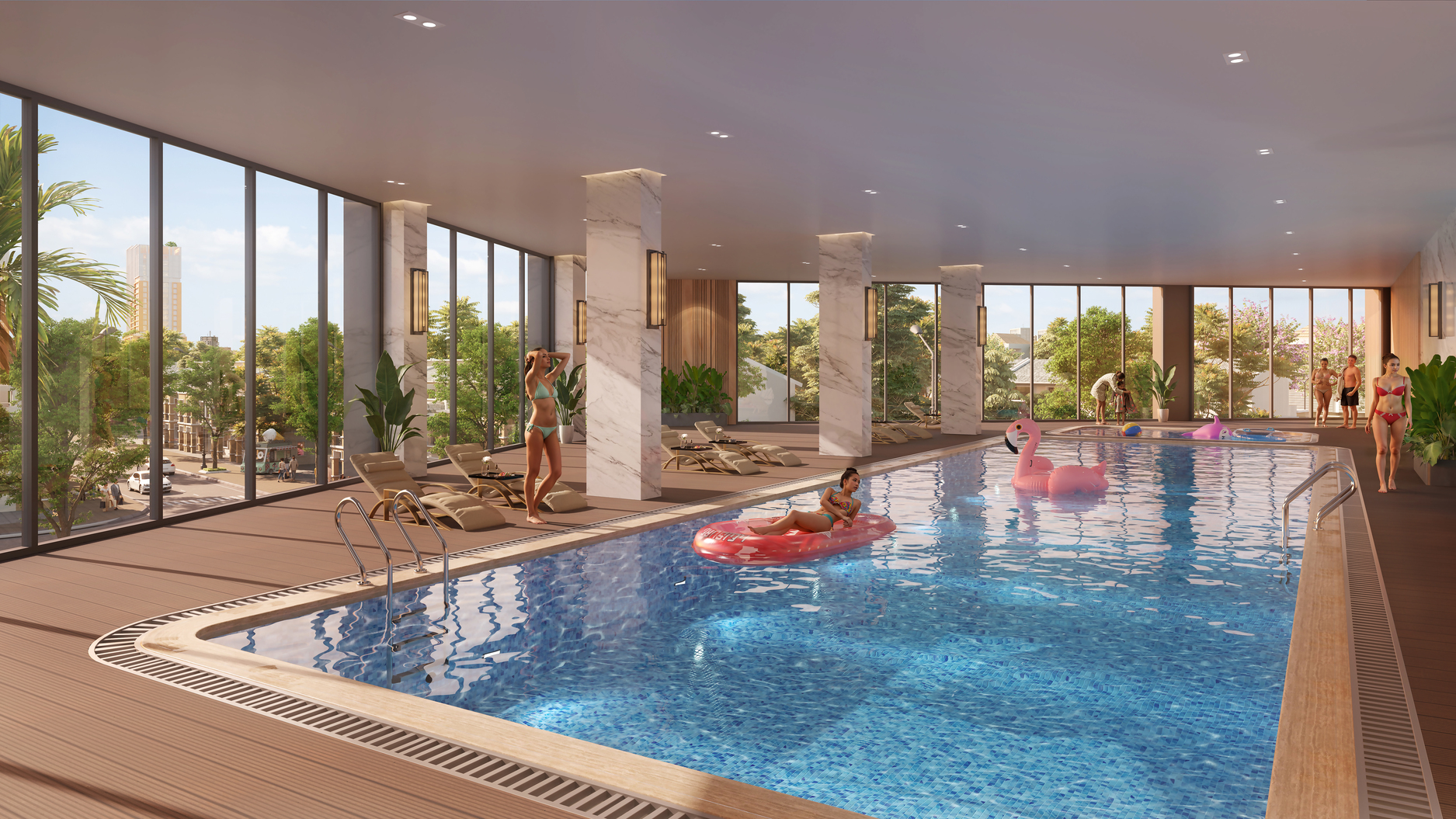 Hệ tiện ích đẳng cấp nội tòa. (Ảnh phối cảnh: Sun Property)  