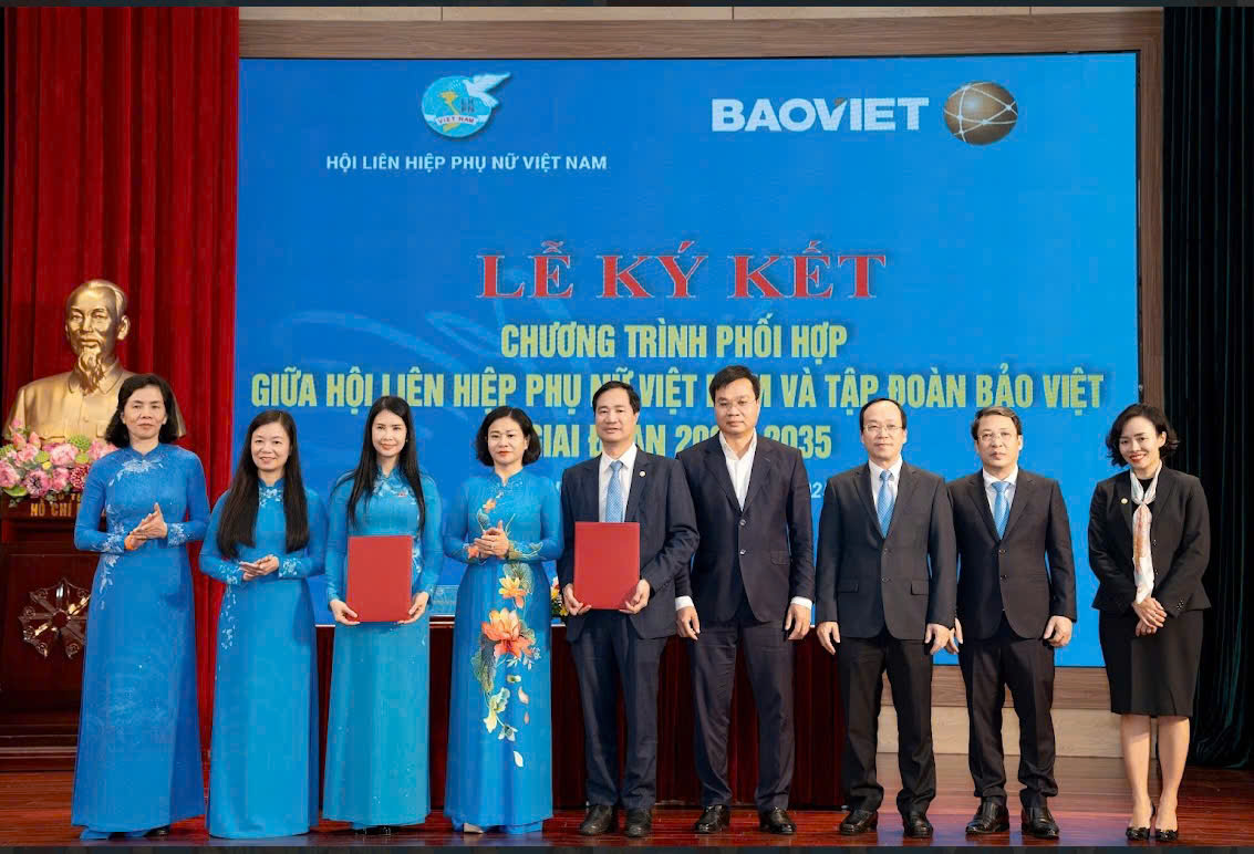 Hội Liên hiệp Phụ nữ Việt Nam và Tập đoàn Bảo Việt ký kết chương trình phối hợp giai đoạn 2026 - 2035 - Ảnh 2 Hội Liên hiệp Phụ nữ Việt Nam và Tập đoàn Bảo Việt ký kết chương trình phối hợp giai đoạn 2026 - 2035 - Ảnh 2