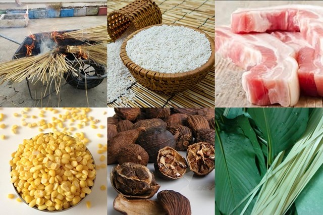 N&eacute;t độc đ&aacute;o của b&aacute;nh chưng đen Lạng Sơn l&agrave; nhờ v&agrave;o những nguy&ecirc;n liệu đặc trưng.