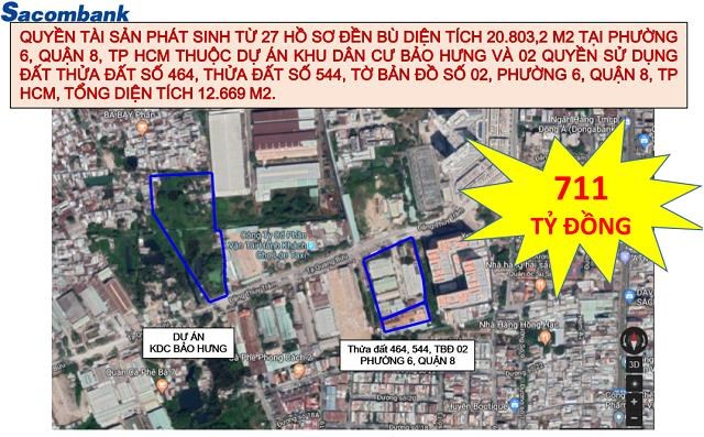Một trong nhiều bất động sản được Sacombank rao b&aacute;n thời gian qua.