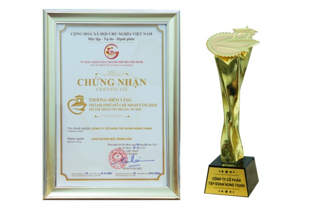 Tập đo&#224;n Hưng Thịnh nhận giải Thương hiệu v&#224;ng TP.HCM 2021 - Ảnh 3