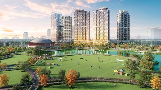 Vẻ đẹp sang trọng, hiện đại của tổ hợp hạng A The Matrix One b&ecirc;n c&ocirc;ng vi&ecirc;n cảnh quan rộng 14ha