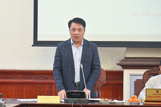 Đồng ch&iacute; Nguyễn Thanh Hải,&nbsp;Cục trưởng Cục hộ tịch, quốc tịch, chứng thực ph&aacute;t biểu tại Hội nghị. &nbsp;