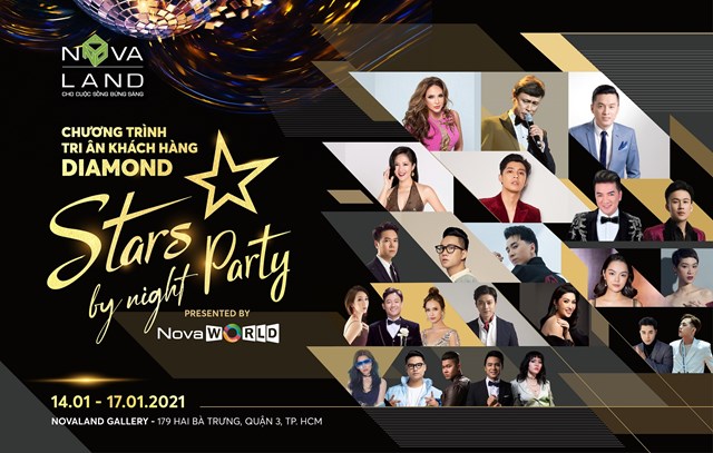 Dạ tiệc Ng&ocirc;i Sao (Stars by Night Party) sẽ diễn ra từ 14 &ndash; 17/1 tại Novaland Gallery