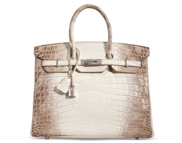 Himalayan Crocodile Brikin - chiếc t&uacute;i được l&agrave;m từ da của c&aacute; sấu Nilo bạch tạng hiếm c&oacute;