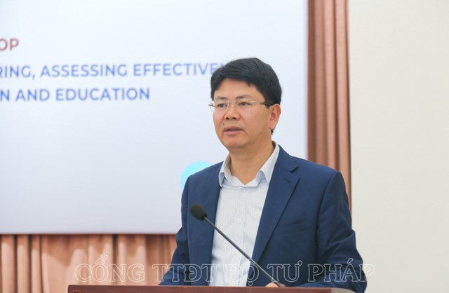 Thứ&nbsp;trưởng Bộ Tư ph&aacute;p Nguyễn Thanh Tịnh ph&aacute;t biểu khai mạc Hội thảo. &nbsp;