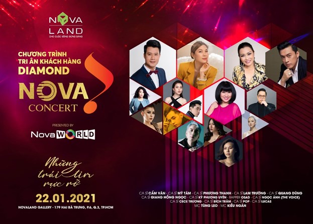 Đ&ecirc;m Nova Concert đầu ti&ecirc;n, ng&agrave;y 22/01, quy tụ nhiều nghệ sĩ nổi tiếng