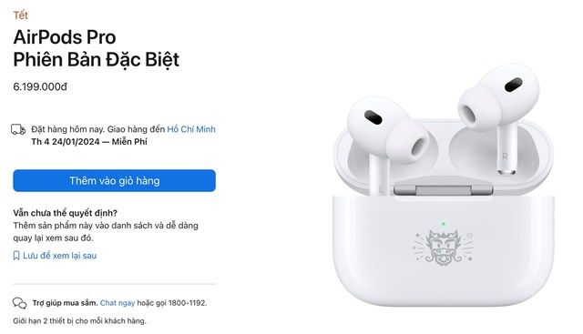 AirPods Pro 2 phi&ecirc;n bản đặc biệt n&agrave;y c&oacute; gi&aacute; 6,19 triệu đồng &nbsp;