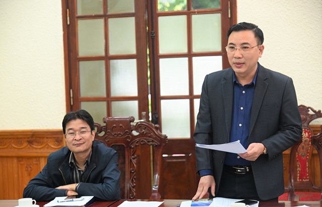 Đại diện c&aacute;c đơn vị ph&aacute;t biểu &yacute; kiến tại buổi l&agrave;m việc