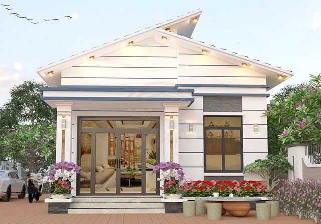 Nh&agrave; cấp 4 m&aacute;i lệch