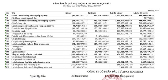 Kết quả kinh doanh qu&yacute; IV/2022 của IBC