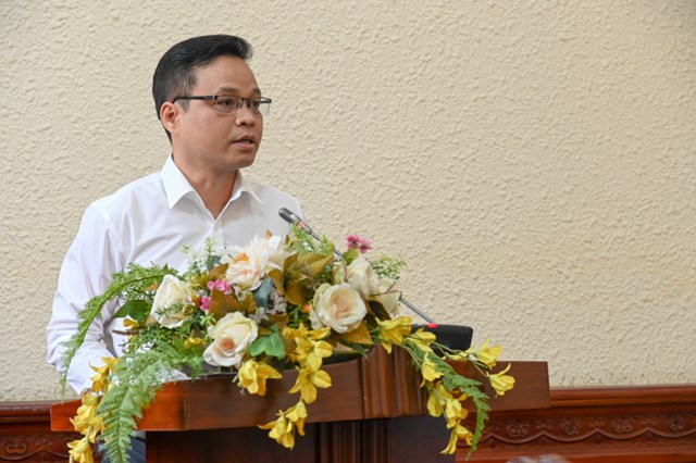 Ph&oacute; Cục trưởng Cục C&ocirc;ng nghệ th&ocirc;ng tin Phạm Đức Dụ b&aacute;o c&aacute;o tiến độ thực hiện Đề &aacute;n 06.