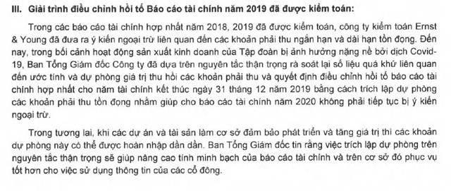 Nguồn: BCTC qu&yacute; 4/2020