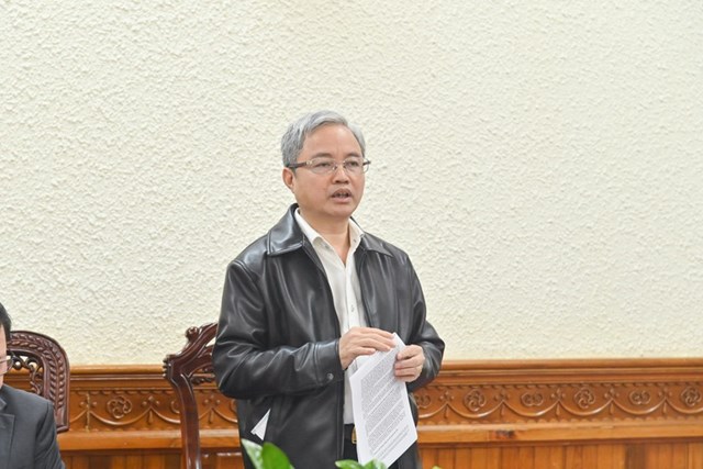 Tổng cục trưởng Tổng cục THADS Nguyễn Quang Th&aacute;i ph&aacute;t biểu tại cuộc họp.