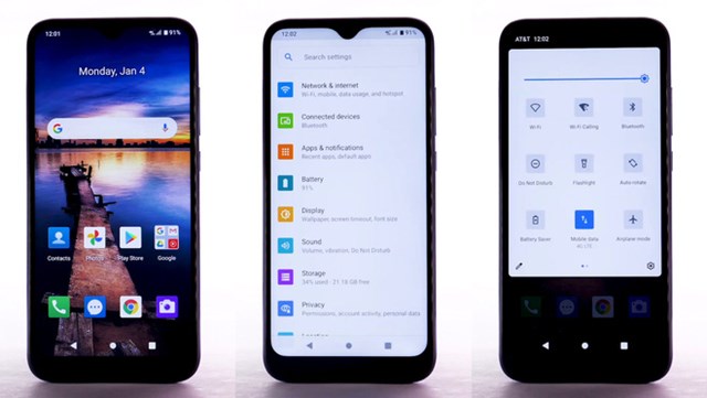 Giao diện phần mềm đơn giản, tựa như Android gốc (ảnh: AT&amp;T)