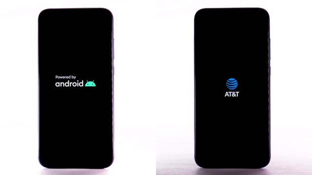 Ngay cả logo m&agrave;n h&igrave;nh khởi động cũng bị thay thế (ảnh: AT&amp;T)