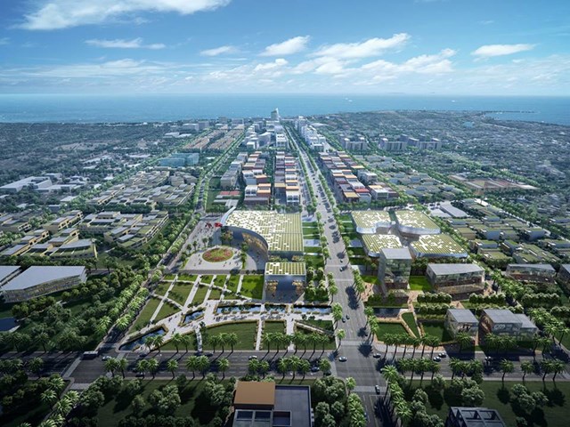 Phối cảnh Dự &aacute;n Khu đ&ocirc; thị Đ&ocirc;ng Nam&nbsp;Quảng Trị&nbsp;của Hacom Holdings.