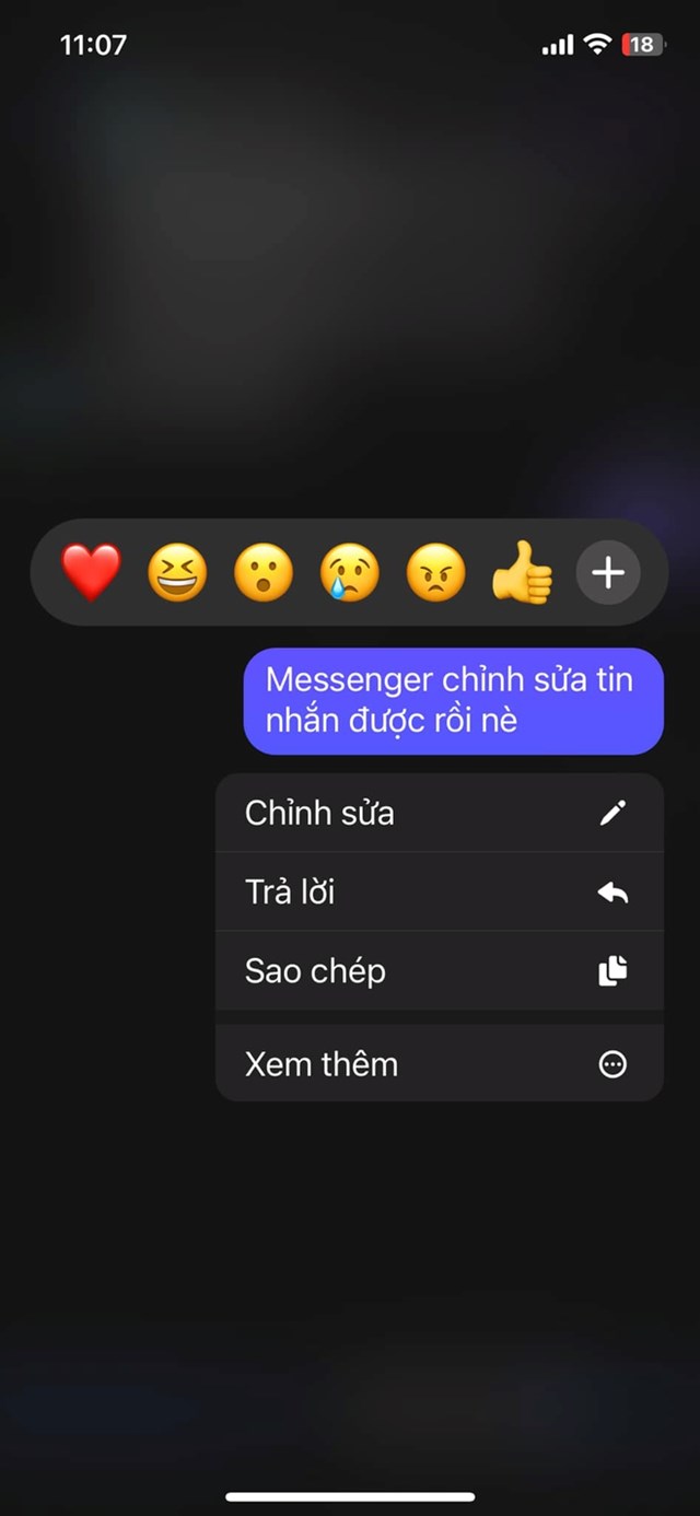 T&iacute;nh năng Chỉnh sửa tin nhắn đ&atilde; được cập nhật cho tất cả người d&ugrave;ng Messenger tại Việt Nam &nbsp;