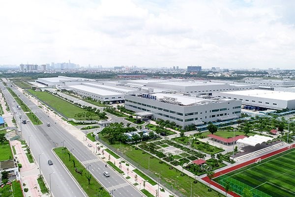 Một g&oacute;c tổ hợp sản xuất h&agrave;ng điện tử ti&ecirc;u d&ugrave;ng của Samsung tại Khu C&ocirc;ng nghệ cao TP HCM. Ảnh minh họa: website doanh nghiệp